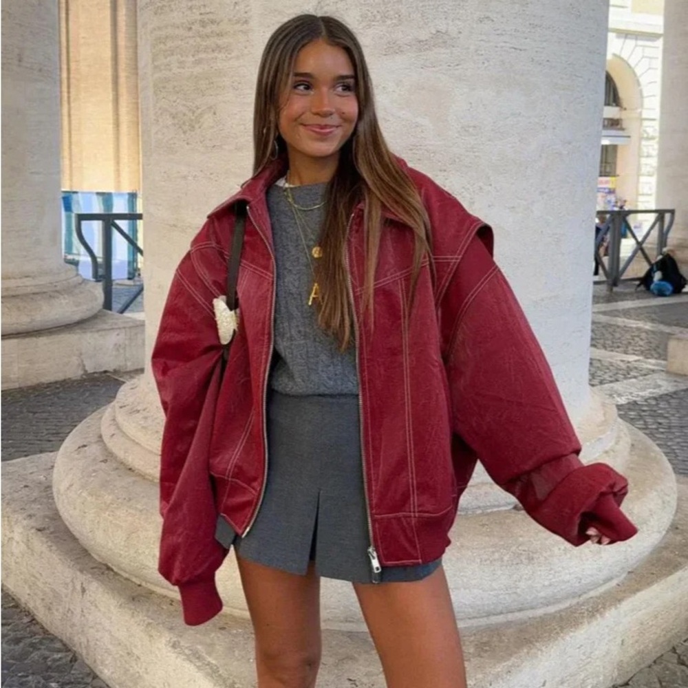 Marilou Red Oversized jacket